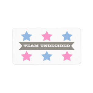 KENNZEICHNUNG DER GESCHLECHTERREVEAL TEAM ADRESSAUFKLEBER