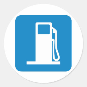 Kennzeichnung der Tankstelle Runder Aufkleber