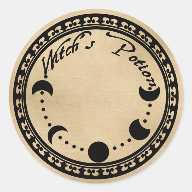 KENNZEICHNUNG DER WITCH-STELLEN RUNDER AUFKLEBER (Vorderseite)
