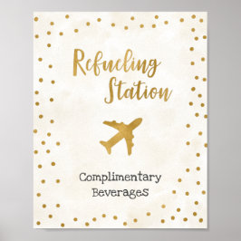 Kennzeichnung des Brautparty der Tankstelle Poster