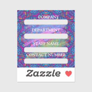 KENNZEICHNUNG DES PERSONALS FÜR DAS UNTERNEHMEN AUFKLEBER