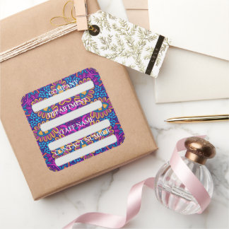 KENNZEICHNUNG DES PERSONALS FÜR DAS UNTERNEHMEN QUADRATISCHER AUFKLEBER