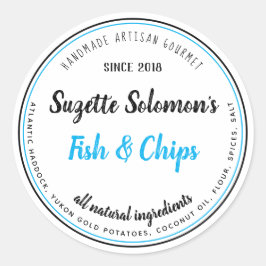 Kennzeichnung des Vintagen Lebensmitteletiketts Runder Aufkleber