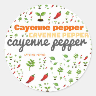 KENNZEICHNUNG FÜR HERB - CAYENNE PEPPER RUNDER AUFKLEBER
