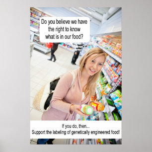 Kennzeichnung gentechnisch veränderter Lebensmitte Poster