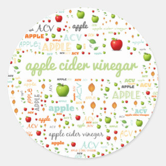 KENNZEICHNUNG MIT HERB-WORT - APPLE CIDER VINEGAR RUNDER AUFKLEBER