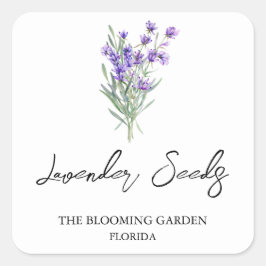 Kennzeichnung von Lavendelfrüchten Quadratischer Aufkleber
