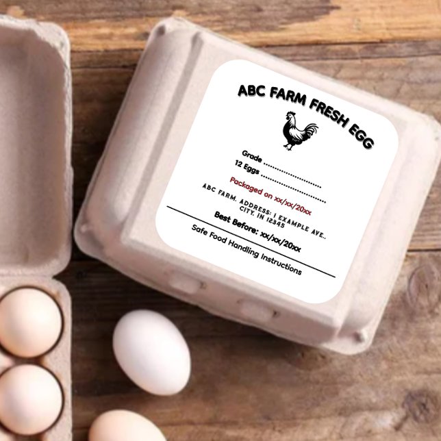 Kennzeichnungen für das Lebensmittelrecht der Hütt Quadratischer Aufkleber (Von Creator hochgeladen)