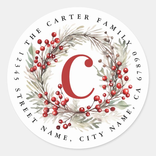 Kennzeichnungen für personalisierte Runde Adressen Runder Aufkleber (Vorderseite)