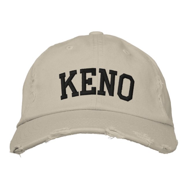 Keno bestickter Hat Bestickte Baseballkappe (Vorderseite)