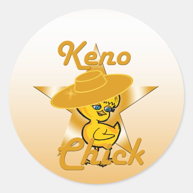 Keno Chick #10 Runder Aufkleber (Vorderseite)