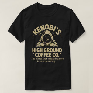 Kenobi High Ground Kaffee  Jedi  T-Shirt