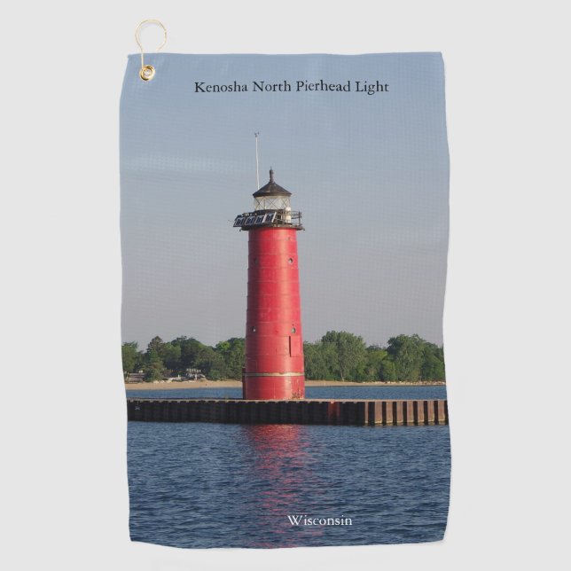 Kenosha North Pierhead Golf Handtuch (Vorderseite)