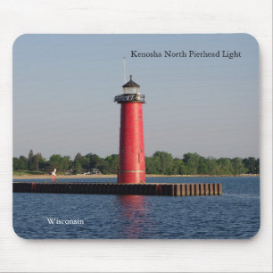 Kenosha North Pierhead Light Mousepad