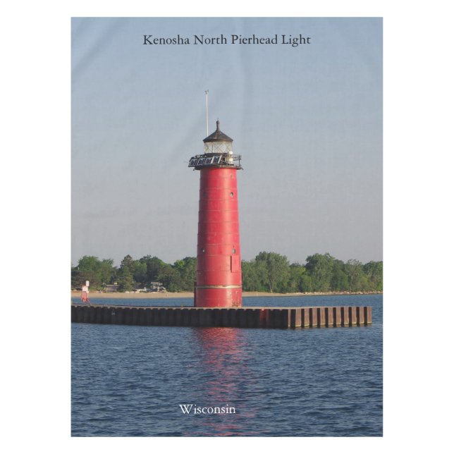 Kenosha North Pierhead Light tablecloth Tischdecke (Vorderseite)