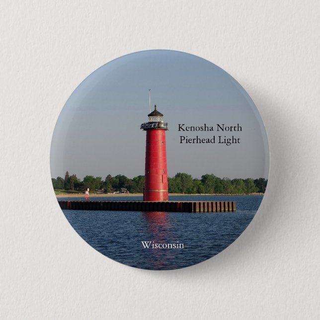 Kenosha North Pierhead Light-Taste Button (Vorderseite)