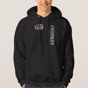 Kenosha Wisconsin 262 Bereichscode Vintag Retro Hoodie