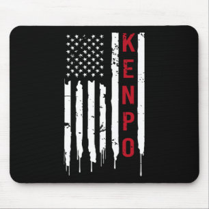 Kenpo Karate Amerikanische Flagge für Frauen Männe Mousepad