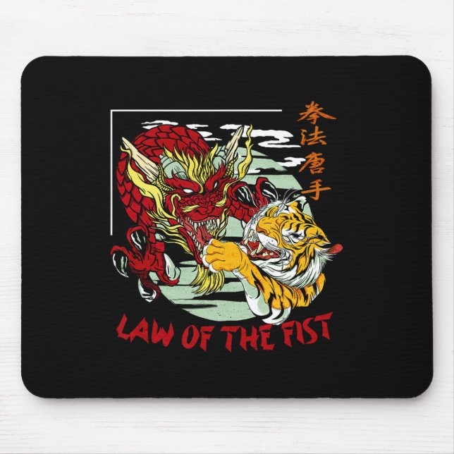 Kenpo Karate Chinesische Schriftzeichen-Gesetz Mousepad (Vorne)