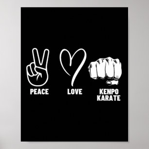 Kenpo Karate Coach Peace Liebe American Kenpo Poster