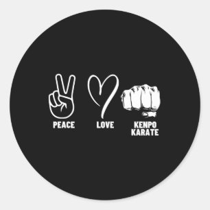 Kenpo Karate Coach Peace Liebe American Kenpo Runder Aufkleber