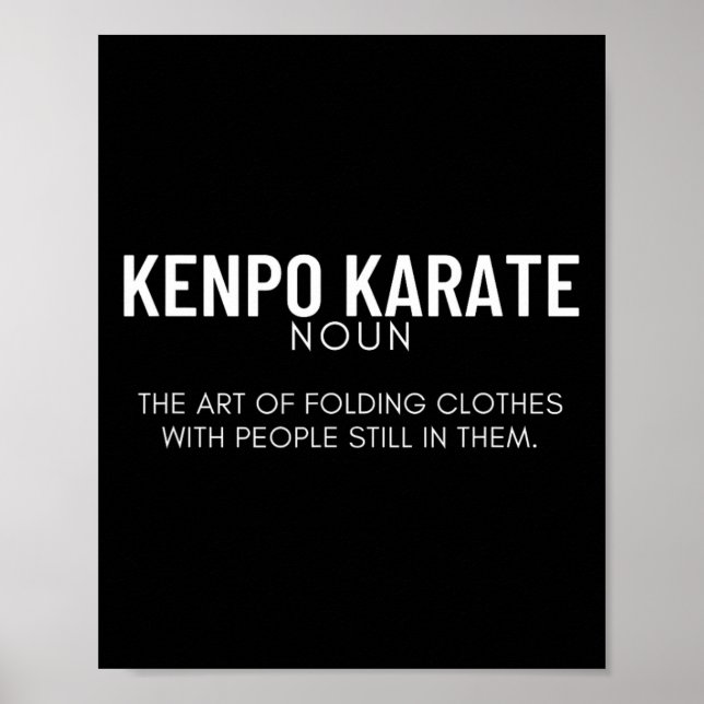 Kenpo Karate Definition Funny American Kenpo Poster (Vorne)
