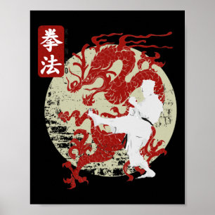 Kenpo Karate Drachen Symbol Poster