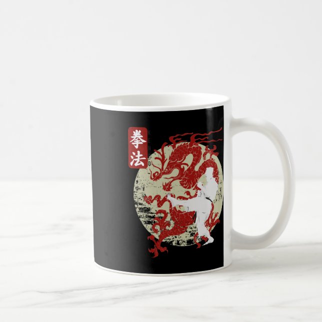 Kenpo Karate Dragon Symbol Kaffeetasse (Rechts)