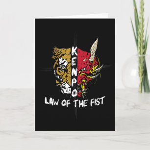 Kenpo Karate Gesetz der Faust Martial Arts Karte