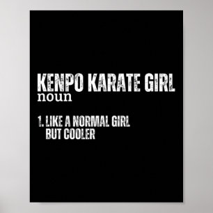 Kenpo Karate Girl Definition Funny Women American Poster