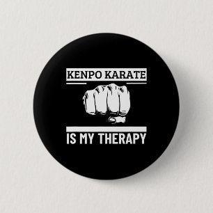 Kenpo Karate ist meine Therapie Funny American Ken Button