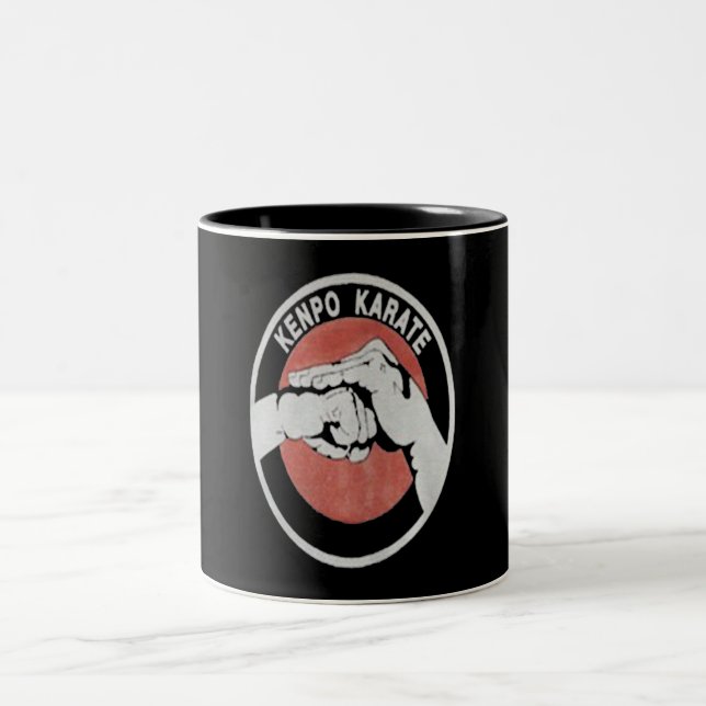 Kenpo Karate Martial Arts Custom Gift Zweifarbige Tasse (Mittel)