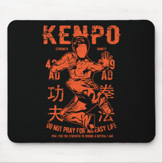 Kenpo Karate Martial Arts Vintag Retro Style Dist Mousepad
