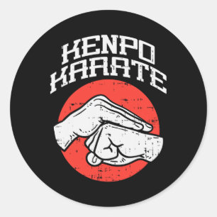 Kenpo Karate Salutation Kempo Martial Arts Men Wom Runder Aufkleber