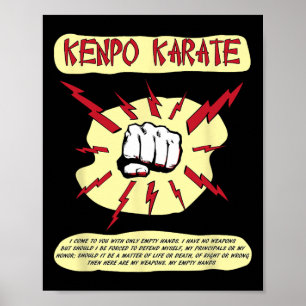 Kenpo Karate Selbstverteidigungskunst Poster