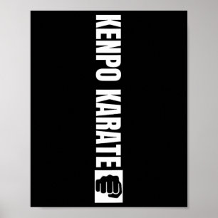 Kenpo Karate Trainer Vintage Abgenutzt Amerikanisc Poster