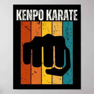 Kenpo Karate Vintage Retro 70er Jahre Design Lusti Poster