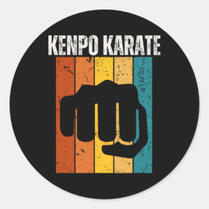 Kenpo Karate Vintage Retro 70er Jahre Design Lusti Runder Aufkleber