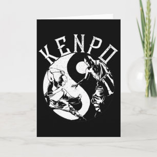 Kenpo Yin Yang Martial Arts Japanisch Kempo Fighte Karte