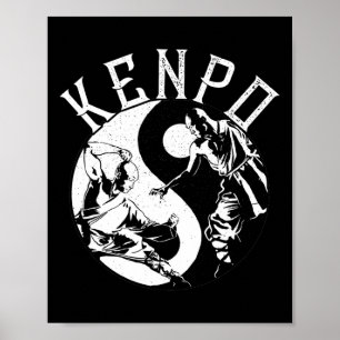 Kenpo Yin Yang Martial Arts Japanisch Kempo Fighte Poster