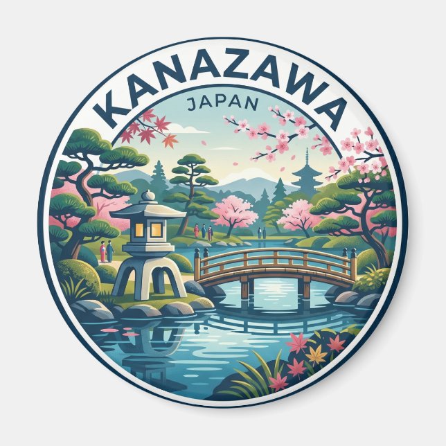 Kenroku-en Garten Japan Magnet (Vorne)