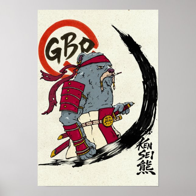 Kensei Bär Scroll Poster (Vorne)