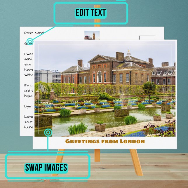Kensington Palace London England Postkarte (Share your experiences with these stylish template postcards.)