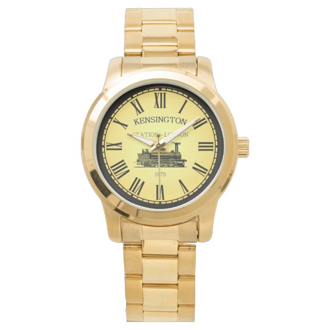 Kensington Station ~ London England ~ 1879 ~ Armbanduhr (Vorderseite)