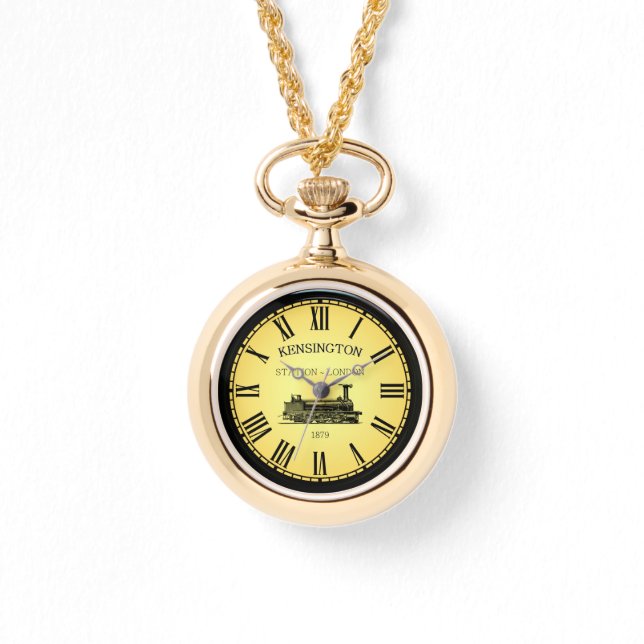 Kensington Station ~ London England ~ 1879 ~ Armbanduhr (Vorderseite)