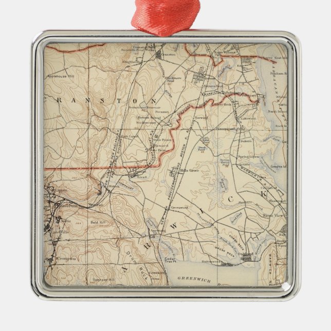 Kent County, Rhode Island Silbernes Ornament (Vorne)