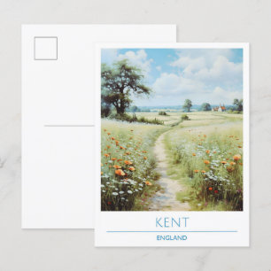 Kent England Vintage Reise  Postkarte