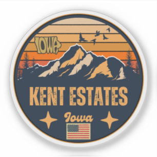 Kent Estates, Iowa Ia, Vereinigte Staaten Aufkleber