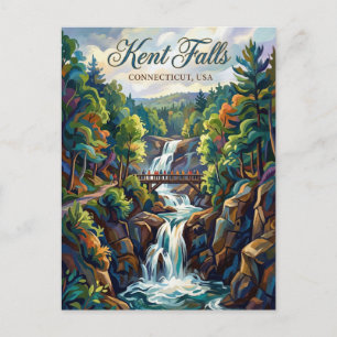 Kent Falls State Park Connecticut Postkarte