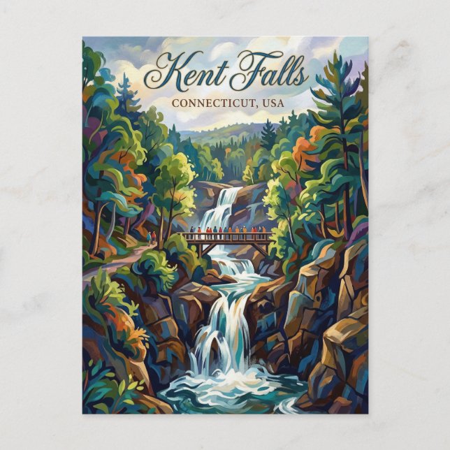 Kent Falls State Park Connecticut Postkarte (Vorderseite)